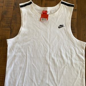 NIKE Modern Men's Tank Top White/Black Sportswear